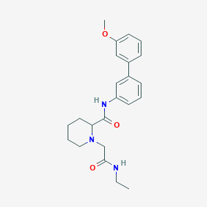 molecular formula C23H29N3O3 B5658814 1-[2-(ethylamino)-2-oxoethyl]-N-(3'-methoxybiphenyl-3-yl)piperidine-2-carboxamide 