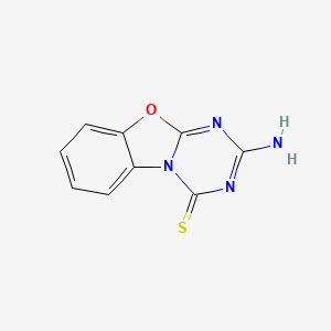 molecular formula C9H6N4OS B5658838 2-amino-4H-[1,3,5]triazino[2,1-b][1,3]benzoxazole-4-thione 