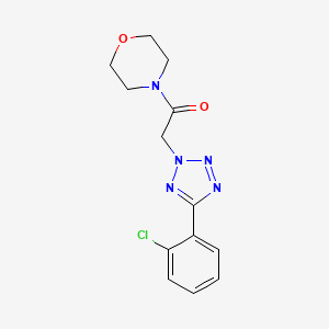 molecular formula C13H14ClN5O2 B5658843 4-{[5-(2-chlorophenyl)-2H-tetrazol-2-yl]acetyl}morpholine 