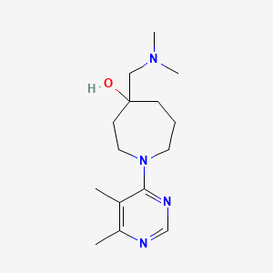 molecular formula C15H26N4O B5658851 4-[(dimethylamino)methyl]-1-(5,6-dimethylpyrimidin-4-yl)azepan-4-ol 
