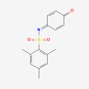 molecular formula C15H15NO3S B5658854 2,4,6-trimethyl-N-(4-oxo-2,5-cyclohexadien-1-ylidene)benzenesulfonamide 