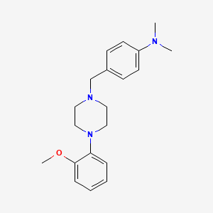 molecular formula C20H27N3O B5658903 (4-{[4-(2-methoxyphenyl)-1-piperazinyl]methyl}phenyl)dimethylamine 