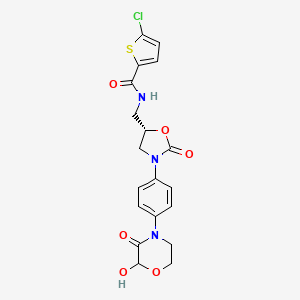 molecular formula C19H18ClN3O6S B565895 2-Hydroxy-3-oxo-Rivaroxaban CAS No. 1160169-99-2