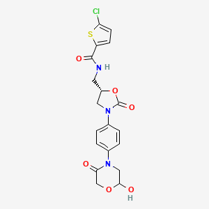 molecular formula C19H18ClN3O6S B565896 2-Hydroxy-5-oxo-Rivaroxaban CAS No. 1160169-96-9