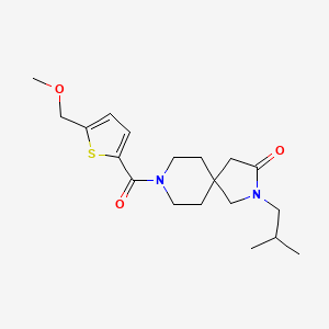 molecular formula C19H28N2O3S B5658963 2-isobutyl-8-{[5-(methoxymethyl)-2-thienyl]carbonyl}-2,8-diazaspiro[4.5]decan-3-one 