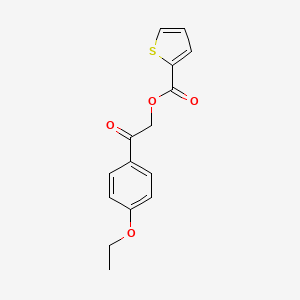molecular formula C15H14O4S B5658967 2-(4-ethoxyphenyl)-2-oxoethyl 2-thiophenecarboxylate 