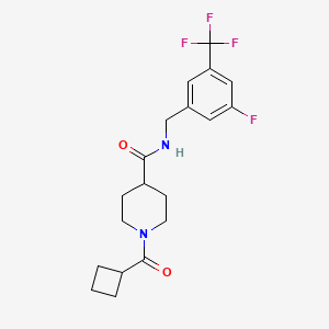 molecular formula C19H22F4N2O2 B5658990 1-(cyclobutylcarbonyl)-N-[3-fluoro-5-(trifluoromethyl)benzyl]-4-piperidinecarboxamide 