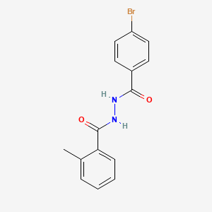 molecular formula C15H13BrN2O2 B5658994 N'-(4-bromobenzoyl)-2-methylbenzohydrazide 