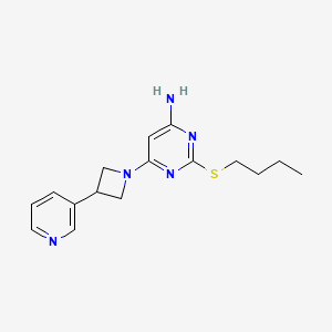 molecular formula C16H21N5S B5658997 2-(butylthio)-6-(3-pyridin-3-ylazetidin-1-yl)pyrimidin-4-amine 