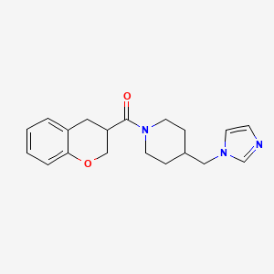 molecular formula C19H23N3O2 B5659004 1-(3,4-dihydro-2H-chromen-3-ylcarbonyl)-4-(1H-imidazol-1-ylmethyl)piperidine 