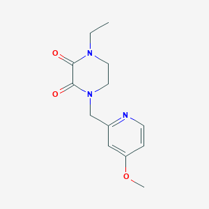 molecular formula C13H17N3O3 B5659024 1-ethyl-4-[(4-methoxypyridin-2-yl)methyl]piperazine-2,3-dione 