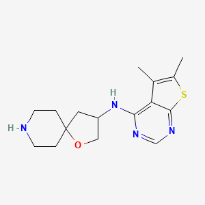 molecular formula C16H22N4OS B5659038 N-(5,6-dimethylthieno[2,3-d]pyrimidin-4-yl)-1-oxa-8-azaspiro[4.5]decan-3-amine dihydrochloride 