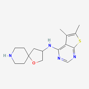 N-(5,6-dimethylthieno[2,3-d]pyrimidin-4-yl)-1-oxa-8-azaspiro[4.5]decan-3-amine dihydrochloride