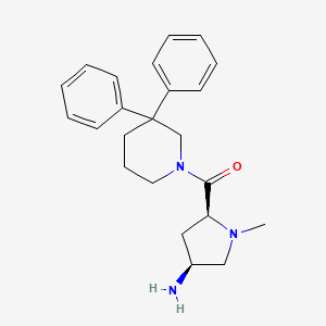 molecular formula C23H29N3O B5659059 (3S,5S)-5-[(3,3-diphenyl-1-piperidinyl)carbonyl]-1-methyl-3-pyrrolidinamine dihydrochloride 