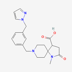 1-methyl-2-oxo-8-[3-(1H-pyrazol-1-ylmethyl)benzyl]-1,8-diazaspiro[4.5]decane-4-carboxylic acid