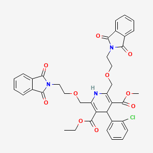 molecular formula C38H34ClN3O10 B565907 5-O-Ethyl 3-O-methyl 4-(2-chlorophenyl)-2,6-bis[2-(1,3-dioxoisoindol-2-yl)ethoxymethyl]-1,4-dihydropyridine-3,5-dicarboxylate CAS No. 223734-99-4