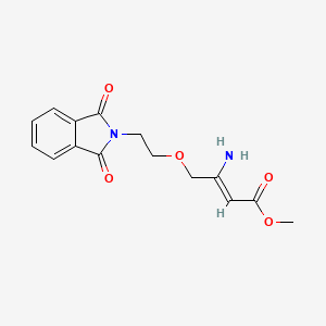 molecular formula C15H16N2O5 B565908 3-Amino-4-[2-(1,3-dihydro-1,3-dioxo-2H-isoindol-2-yl)ethoxy]-2-butenoic Acid Methyl Ester CAS No. 721958-73-2