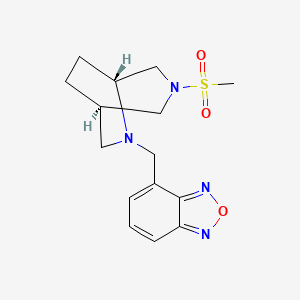 molecular formula C15H20N4O3S B5659113 4-{[(1R*,5R*)-3-(methylsulfonyl)-3,6-diazabicyclo[3.2.2]non-6-yl]methyl}-2,1,3-benzoxadiazole 