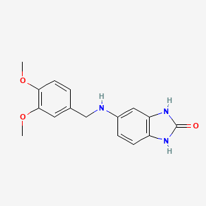 molecular formula C16H17N3O3 B5659114 5-[(3,4-dimethoxybenzyl)amino]-1,3-dihydro-2H-benzimidazol-2-one CAS No. 309734-67-6