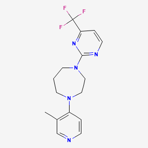 molecular formula C16H18F3N5 B5659115 1-(3-methylpyridin-4-yl)-4-[4-(trifluoromethyl)pyrimidin-2-yl]-1,4-diazepane 