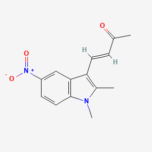 molecular formula C14H14N2O3 B5659123 4-(1,2-dimethyl-5-nitro-1H-indol-3-yl)-3-buten-2-one 