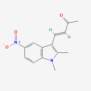 4-(1,2-dimethyl-5-nitro-1H-indol-3-yl)-3-buten-2-one