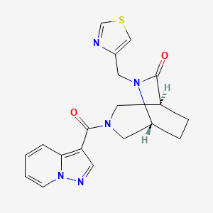 (1S*,5R*)-3-(pyrazolo[1,5-a]pyridin-3-ylcarbonyl)-6-(1,3-thiazol-4-ylmethyl)-3,6-diazabicyclo[3.2.2]nonan-7-one