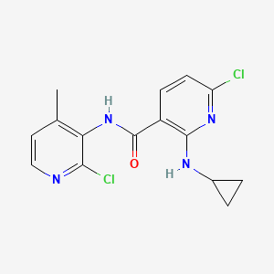 molecular formula C15H14Cl2N4O B565915 6-Chloro-2-cyclopropylamino-N-[2-chloro-4-methyl-3-pyridinyl]-3-pyridinecarboxamide CAS No. 1797987-49-5