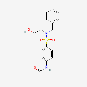 molecular formula C17H20N2O4S B5659151 N-(4-{[benzyl(2-hydroxyethyl)amino]sulfonyl}phenyl)acetamide 