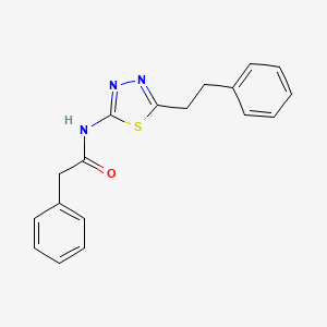 2-phenyl-N-[5-(2-phenylethyl)-1,3,4-thiadiazol-2-yl]acetamide