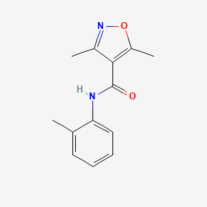 molecular formula C13H14N2O2 B5659193 3,5-dimethyl-N-(2-methylphenyl)-4-isoxazolecarboxamide 