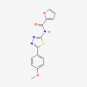 molecular formula C14H11N3O3S B5659201 N-[5-(4-methoxyphenyl)-1,3,4-thiadiazol-2-yl]-2-furamide 