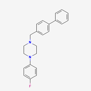 molecular formula C23H23FN2 B5659217 1-(4-biphenylylmethyl)-4-(4-fluorophenyl)piperazine 