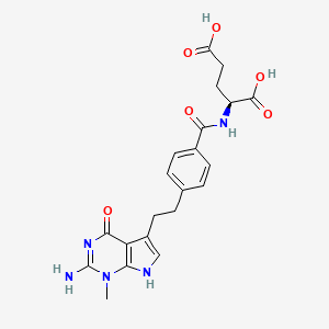 molecular formula C21H23N5O6 B565922 N-Methyl Pemetrexed CAS No. 869791-42-4