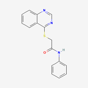 molecular formula C16H13N3OS B5659224 N-phenyl-2-(4-quinazolinylthio)acetamide 