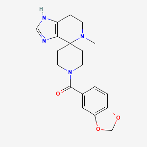 molecular formula C19H22N4O3 B5659252 1'-(1,3-benzodioxol-5-ylcarbonyl)-5-methyl-1,5,6,7-tetrahydrospiro[imidazo[4,5-c]pyridine-4,4'-piperidine] 