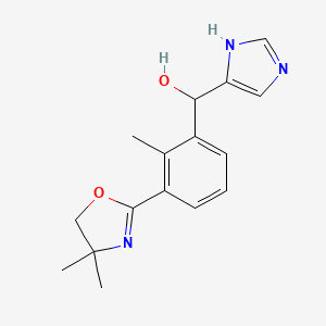 molecular formula C16H19N3O2 B565928 alpha-[3-(4,5-Dihydro-4,4-dimethyl-2-oxazolyl)-2-methylphenyl]-1H-imidazole-5-methanol CAS No. 1240244-29-4