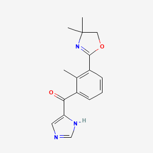 molecular formula C16H17N3O2 B565929 [3-(4,5-二氢-4,4-二甲基-2-噁唑基)-2-甲基苯基]-1H-咪唑-5-基-甲酮 CAS No. 1240244-30-7