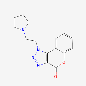 molecular formula C15H16N4O2 B5659292 1-[2-(1-pyrrolidinyl)ethyl]chromeno[3,4-d][1,2,3]triazol-4(1H)-one 
