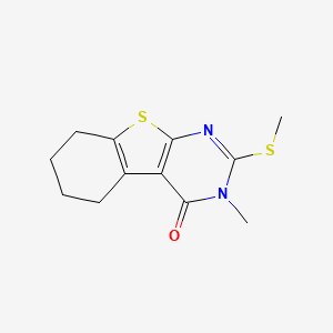 molecular formula C12H14N2OS2 B5659293 3-methyl-2-(methylthio)-5,6,7,8-tetrahydro[1]benzothieno[2,3-d]pyrimidin-4(3H)-one 