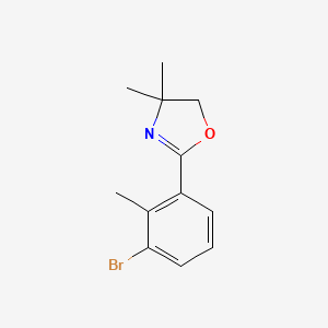 molecular formula C12H14BrNO B565930 2-(3-溴-2-甲苯基)-4,5-二氢-4,4-二甲基恶唑 CAS No. 868975-15-9