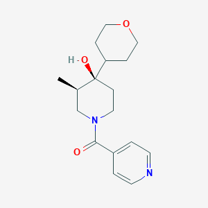 molecular formula C17H24N2O3 B5659327 (3R*,4R*)-1-isonicotinoyl-3-methyl-4-(tetrahydro-2H-pyran-4-yl)-4-piperidinol 