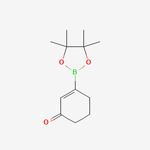 molecular formula C12H19BO3 B565934 3-(4,4,5,5-Tetramethyl-1,3,2-dioxaborolan-2-YL)cyclohex-2-enone CAS No. 1187055-81-7