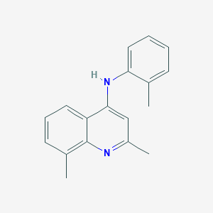 molecular formula C18H18N2 B5659374 2,8-dimethyl-N-(2-methylphenyl)-4-quinolinamine 