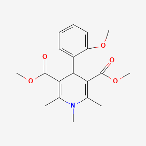 molecular formula C19H23NO5 B5659379 dimethyl 4-(2-methoxyphenyl)-1,2,6-trimethyl-1,4-dihydro-3,5-pyridinedicarboxylate 