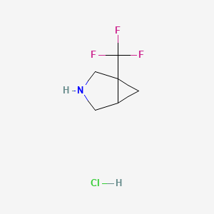 molecular formula C6H9ClF3N B565939 1-(Trifluoromethyl)-3-azabicyclo[3.1.0]hexane hydrochloride CAS No. 1221722-96-8