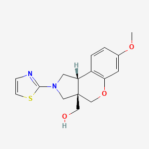 molecular formula C16H18N2O3S B5659394 [(3aS*,9bS*)-7-methoxy-2-(1,3-thiazol-2-yl)-1,2,3,9b-tetrahydrochromeno[3,4-c]pyrrol-3a(4H)-yl]methanol 