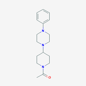 molecular formula C17H25N3O B5659401 1-(1-acetyl-4-piperidinyl)-4-phenylpiperazine 
