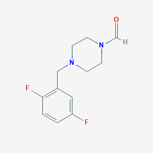 molecular formula C12H14F2N2O B5659404 4-(2,5-difluorobenzyl)-1-piperazinecarbaldehyde 