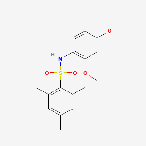 molecular formula C17H21NO4S B5659413 N-(2,4-dimethoxyphenyl)-2,4,6-trimethylbenzenesulfonamide 